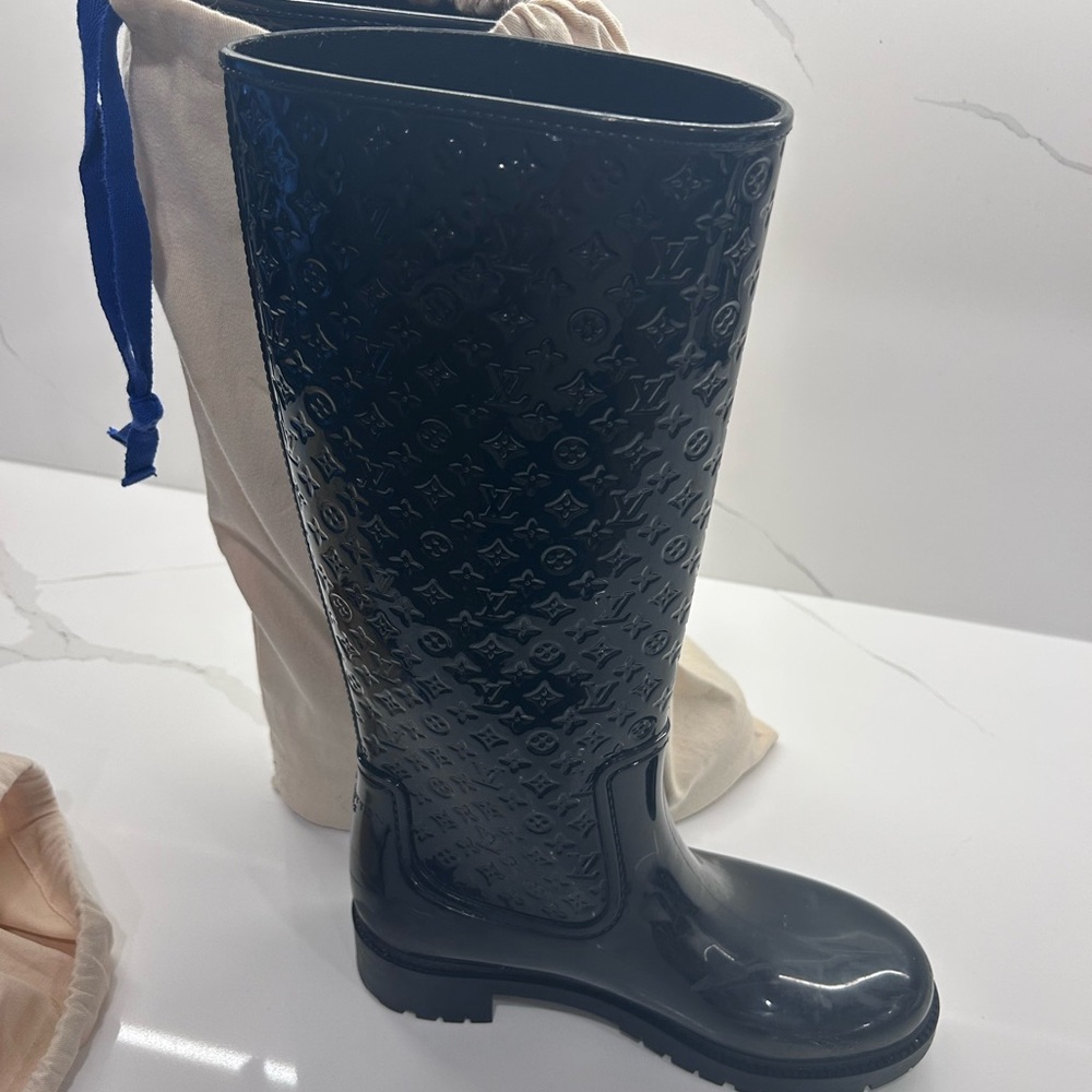 Louis Vuitton Black LV Monogram Boots